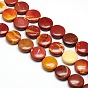 Natural Flat Round Mookaite Beads Strands