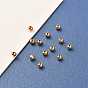 Brass Spacer Beads, Long-Lasting Plated, Round