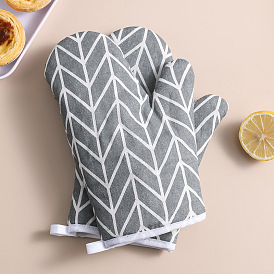 Nordic Style Cotton Oven Mitts for Kitchen Heat Resistant Oven Gloves, for DIY Cake Bakeware