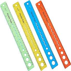 Plastic Flexible Ruler, Straight Ruler, for Office School Home Supplies