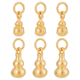 6шт. 2 стили латунных подвесок в виде тыквы, с кольца прыжок железа