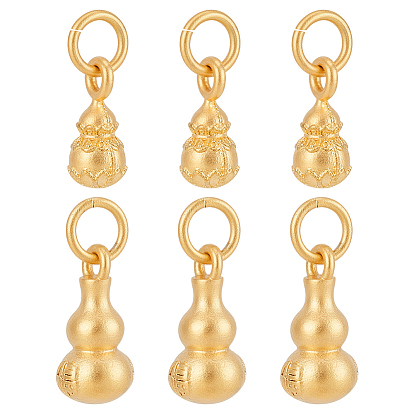 6шт. 2 стили латунных подвесок в виде тыквы, с кольца прыжок железа