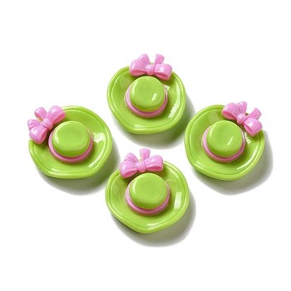 Opaque Resin Cabochons, Hat with Bowknot