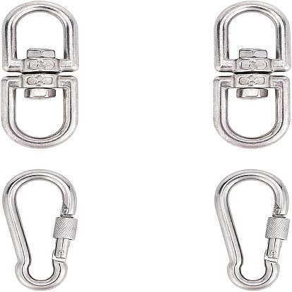 304 поворотные застежки из нержавеющей стали, поворотный карабин и карабин для скалолазания, ключевые застежками