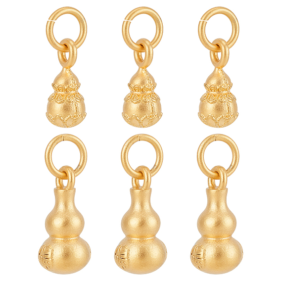6шт. 2 стили латунных подвесок в виде тыквы, с кольца прыжок железа