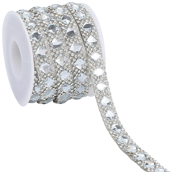 Самоклеящиеся стеклянные стразы для горячей фиксации, кристалл