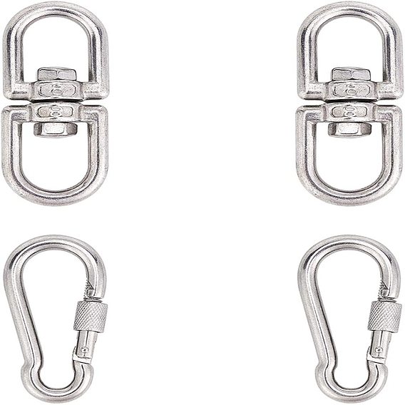 304 поворотные застежки из нержавеющей стали, поворотный карабин и карабин для скалолазания, ключевые застежками