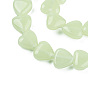 Synthetic Luminous Stone Beads Strands, Heart