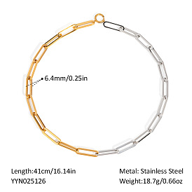 Европейские 6.4мм 304 цепочки-скрепки из нержавеющей стали для женщин