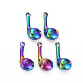 Rainbow Color Alloy Pendants, Cadmium Free & Nickel Free & Lead Free, Headset