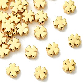 SHEGRACE Brass Clover Beads, Cadmium Free & Nickel Free & Lead Free