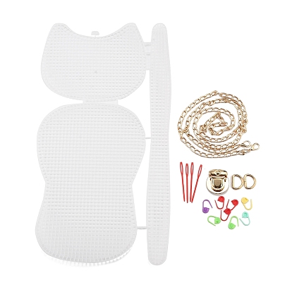 DIY Plastic Knitting Crochet Bag Making Kits, Handmade Crossbody Bags