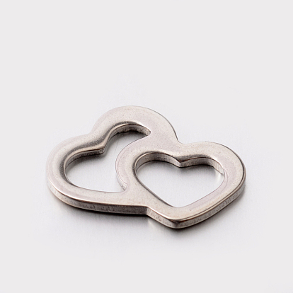 Оригинальный цвет 304 из нержавеющей стали от сердца к сердцу подвесками на день Святого Валентина подарок решений, 14x20.5x1.5 мм