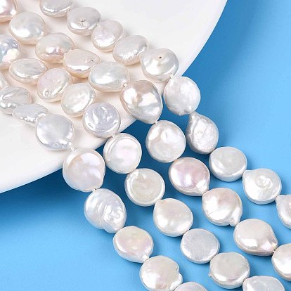 Натуральный жемчуг в стиле барокко кеши, зарождающаяся жемчужина, плоско-круглые