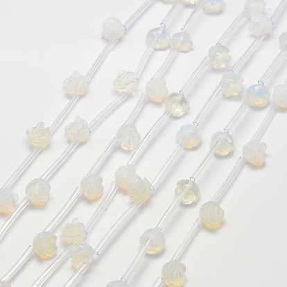 Опалитовые разбросанные бусины, роза