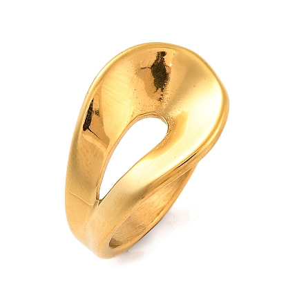 Ионное покрытие (IP) 304 кольца в виде каплевидных пальцев из нержавеющей стали для женщин