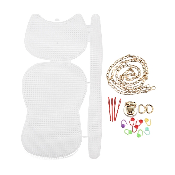 DIY Plastic Knitting Crochet Bag Making Kits, Handmade Crossbody Bags