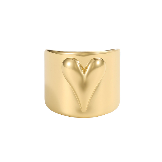 304 женские браслеты-манжеты из нержавеющей стали, сердце, ионное покрытие (ip), долговечный