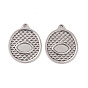 304 подвески из нержавеющей стали кабошоны для эмали, Овальный с глазом
