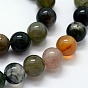 Natural Moss Agate Beads Strands, Round