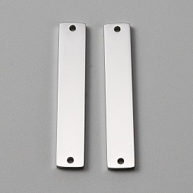 304 Stainless Steel Connector Charms, Rectangle