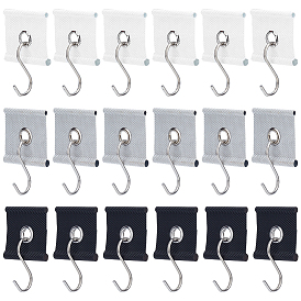 18 шт. 3 цвета ткань тент для автодома поручни люверсы, квадратный, с 18шт 201 крючком для навеса из нержавеющей стали для автодома