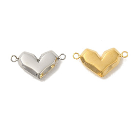 304 Stainless Steel Connector Charms, Heart Links