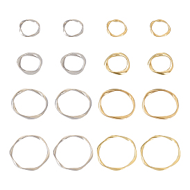 48 шт. 8 стильные соединительные кольца из сплава, Скрученное кольцо