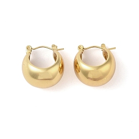 304 Stainless Steel Chunky Crescent Moon Hoop Earrings for Women