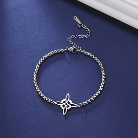 Ведьмин узел 304 браслеты из нержавеющей стали, браслеты-цепочки для женщин