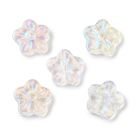 Electroplate Glass Beads, Color Plated, Flower