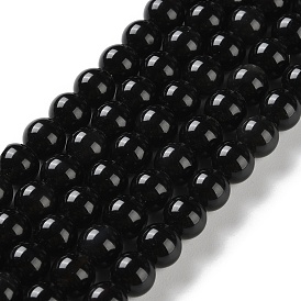 Natural Obsidian Beads Strands, Round