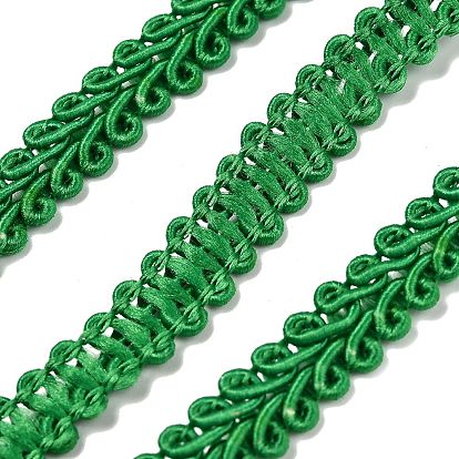 Bordure en dentelle tressée en polyester, coudre un ruban de dentelle mille-pattes, pour accessoires de vêtements et accessoires de rideaux