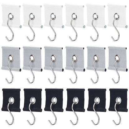 18 шт. 3 цвета ткань тент для автодома поручни люверсы, квадратный, с 18шт 201 крючком для навеса из нержавеющей стали для автодома