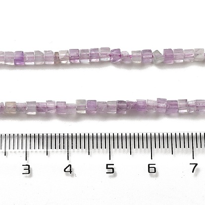 Natural Amethyst Beads Strands, Cube