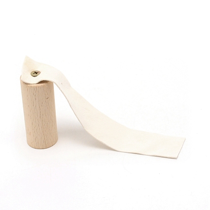 Chamois Pottery Tools Cloth, with Wood Column Handle, for Pottery Trimming Mud Tools