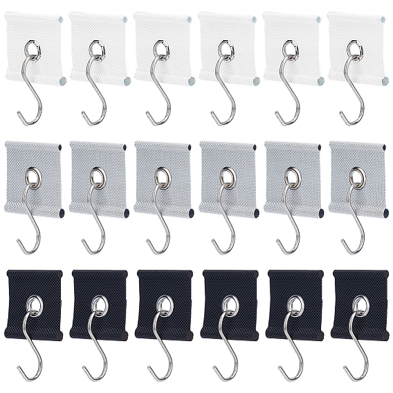 18 шт. 3 цвета ткань тент для автодома поручни люверсы, квадратный, с 18шт 201 крючком для навеса из нержавеющей стали для автодома