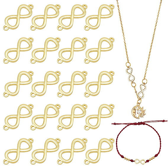 20Pcs Brass Links Connectors, Infinity