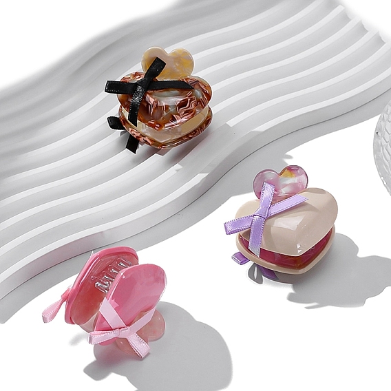 Заколки для волос в форме когтей из ацетата целлюлозы, аксессуары для волос для женщин и девочек, сердце