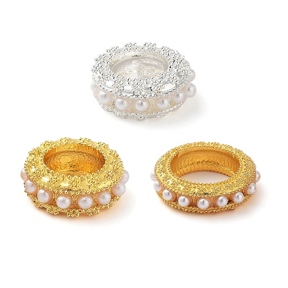 Сплавочные бусины, с абс, бусины с большим отверстием, рондель