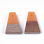 Resin & Walnut Wood Pendants, Trapezoid