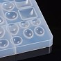 DIY Silicone Cabochon Molds, Resin Casting Molds, For UV Resin, Epoxy Resin Jewelry Making, Oval & Heart & Round & Teardrop