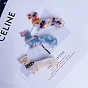 Cute Dog Cellulose Acetate(Resin) Alligator Hair Clips, with Alloy Clips and Rhinestone, for Women Girls
