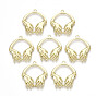 Rack Plating Alloy Pendants, Cadmium Free & Lead Free, Two-Hand