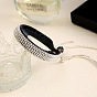 Accessoires pour cheveux étincelants pour femmes - élastique pour queue de cheval paresseux avec perles de diamant et décoration de pompon