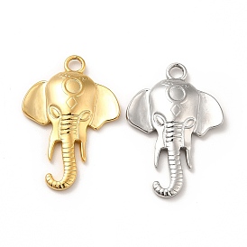304 Stainless Steel Pendants, Elephant Charms