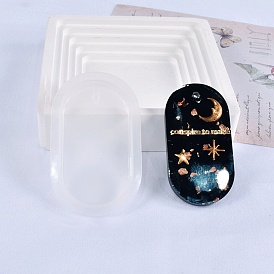 Oval Pendant Food Grade Silicone Molds, Resin Casting Molds, for UV Resin & Epoxy Resin Jewelry Making
