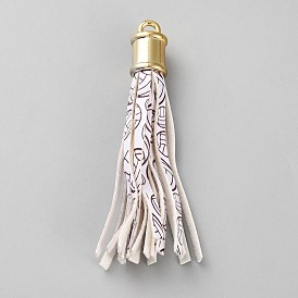 Подвески из искусственной кожи с кисточками, с пластиковым выводом