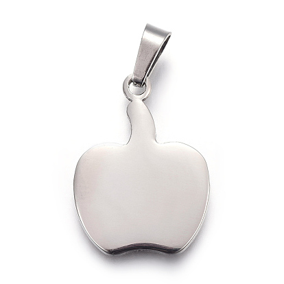 304 Stainless Steel Pendants, Apple