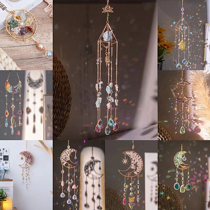 Подвеска из драгоценных камней, со стеклянными бусинами